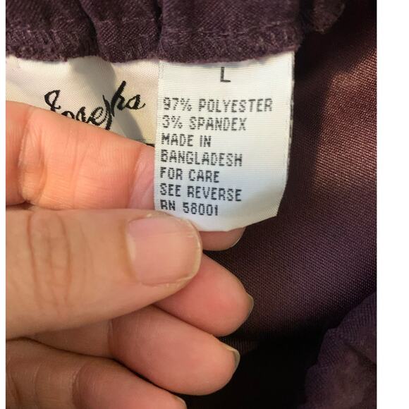 Lisa Joseph purple velour pull up pants and jacket set size Large - Picture 12 of 16